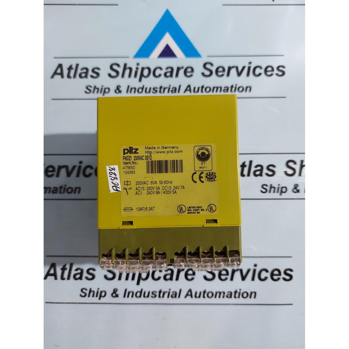 Pilz Pnoz Vac S Safety Relay Atlas Shipcare Services