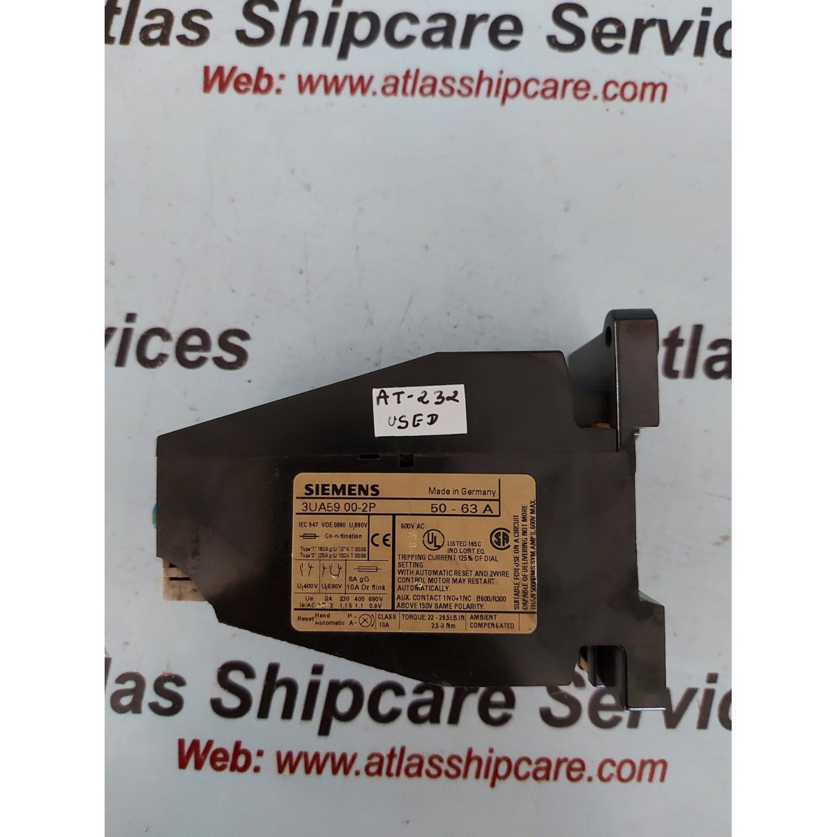 Siemens Ua P Thermal Delayed Overload Relay Atlas Shipcare Services