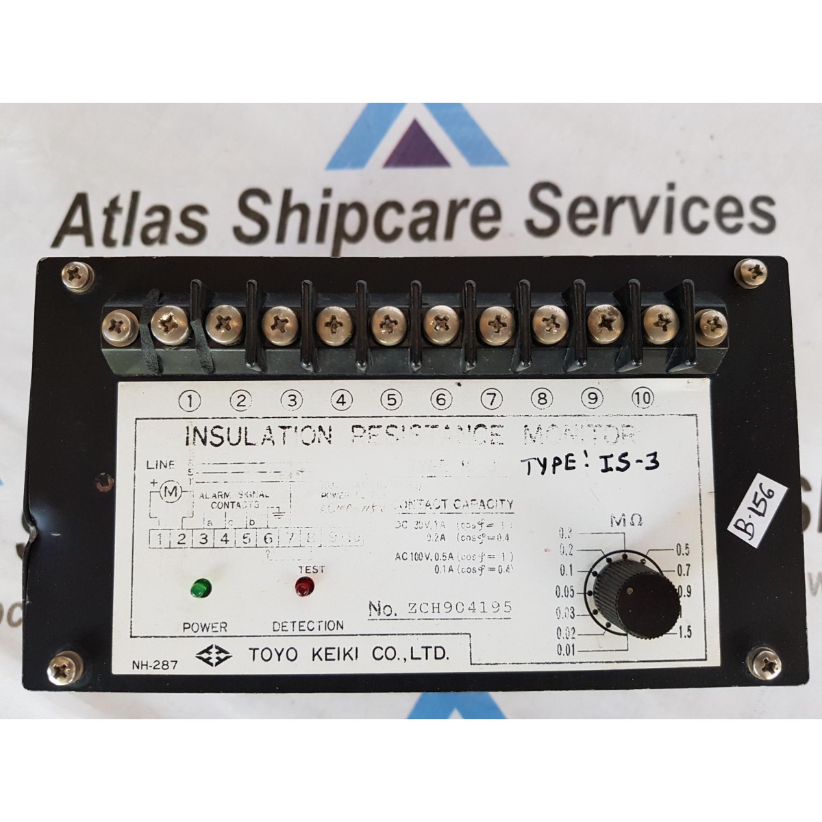 TOYO IS 3 INSULATION RESISTANCE MONITOR Atlas Shipcare Services