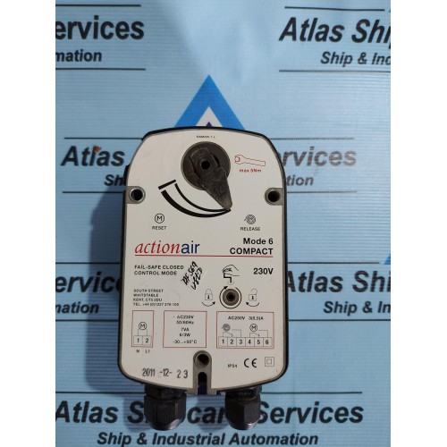 ACTIONAIR MODE 6 COMPACT 230V ELECTRIC ACTUATOR FAIL-SAFE OPEN CONTROL MODE