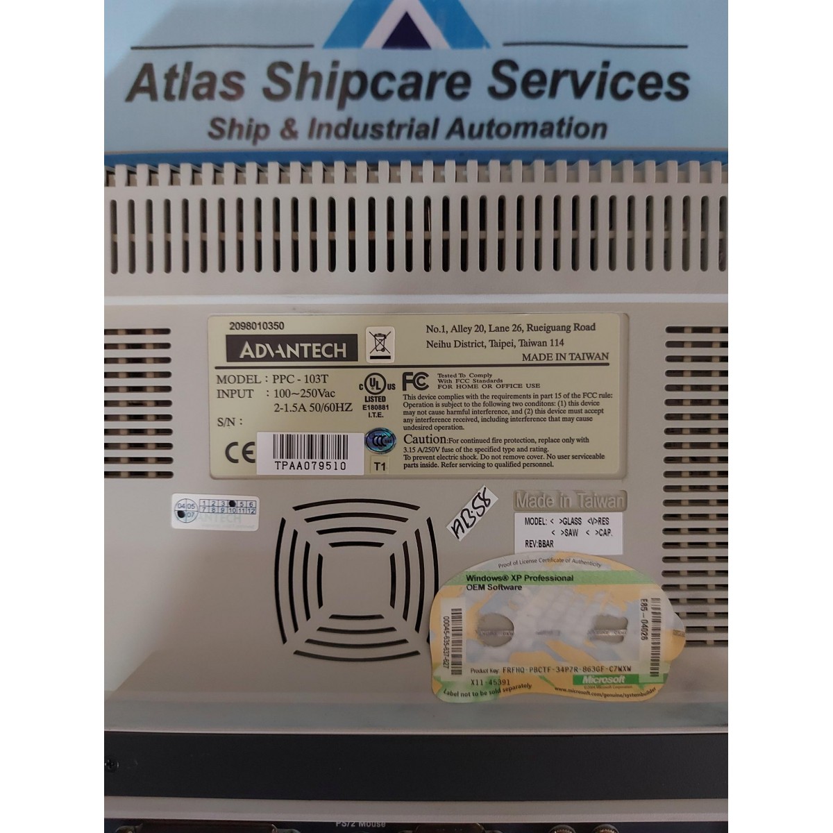 Advantech Ppc T Operator Panel Atlas Shipcare Services