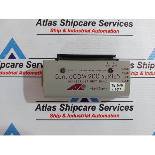 ALLIED TELESIS CENTRECOM 200 SERIES TRANSCEIVER UNIT MODEL AT-200
