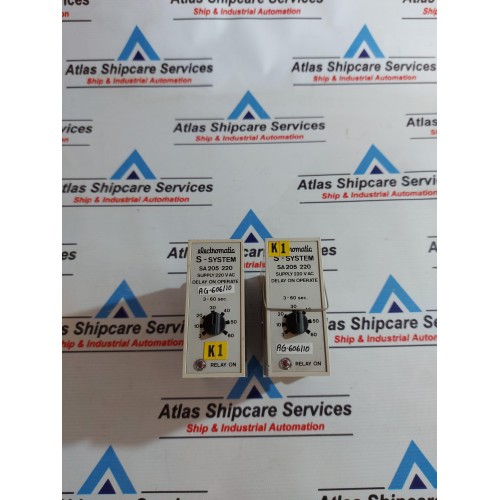 ELECTROMATIC S-SYSTEM SA 205 220 DELAY ON OPERATE 220V AC