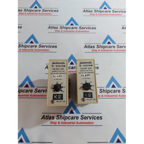 ELECTROMATIC S-SYSTEM SA 245 220 DELAY ON OPERATE RELAY