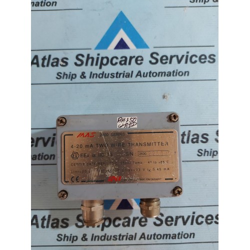 IPH MARINE MAS 2600-G30-05-0/OP 4-20mA TWO WIRE TRANSMITTER