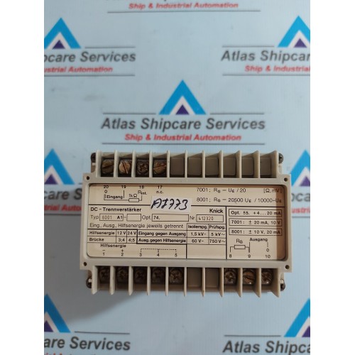 KNICK 8001 A1 DC SEPARATOR AMPLIFIER