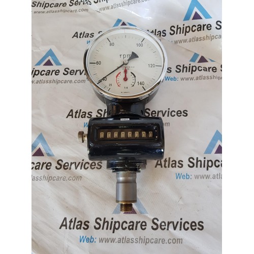 KURAMOTO INSTRUMENT 2060471 TACHOMETER TYPE MARINE ENGINE