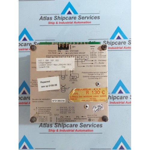 LEROY SOMER AVR R 130 C AUTOMATIC VOLTAGE REGULATOR