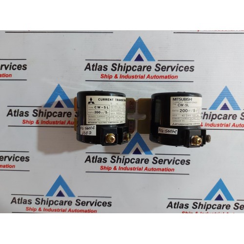 MITSUBISHI CW-5L CURRENT TRANSFORMER RATIO 200AT/5A