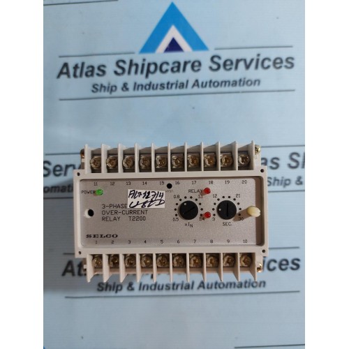 SELCO T2200 3-PHASE OVERCURRENT RELAY T2200-06