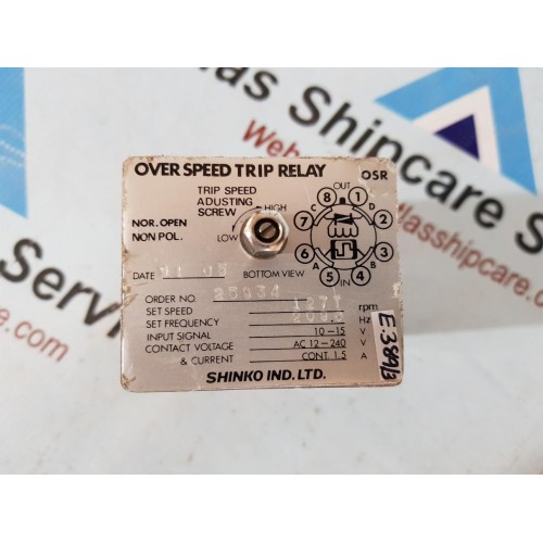 SHINKO OSR OVER SPEED TRIP RELAY