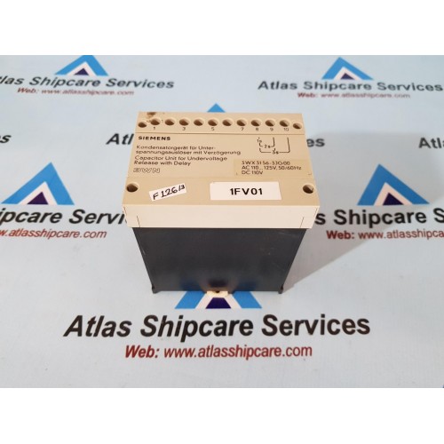 SIEMENS 3WX3156-3JG00 CAPACITOR UNIT FOR UNDERVOLTAGE RELEASE WITH DELAY