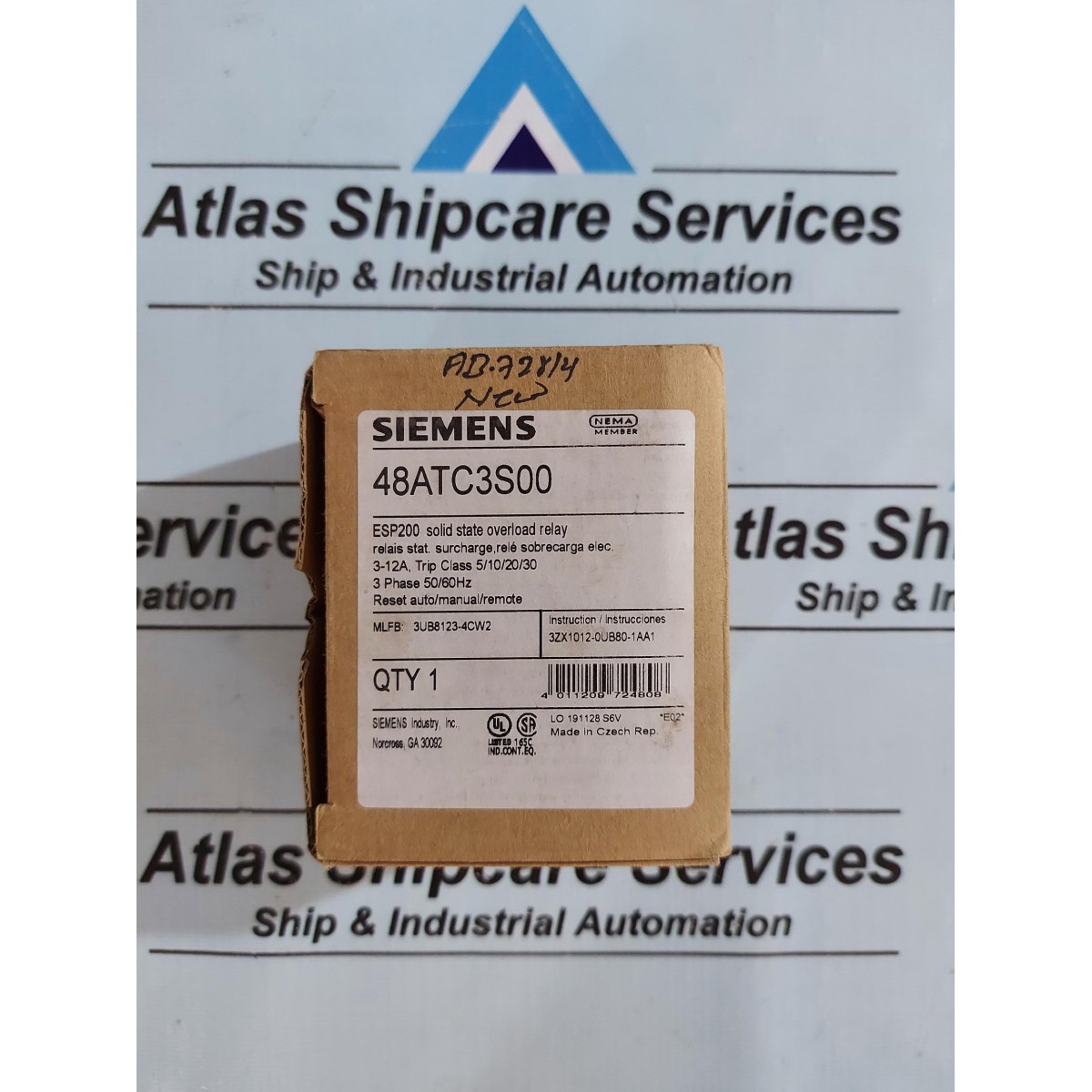SIEMENS ESP200 SOLID STATE OVERLOAD RELAY 48ATC3S00 Atlas Shipcare