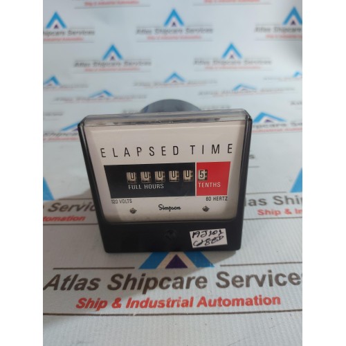 SIMPSON 120V 60Hz ELAPSED TIME METER 3-707516