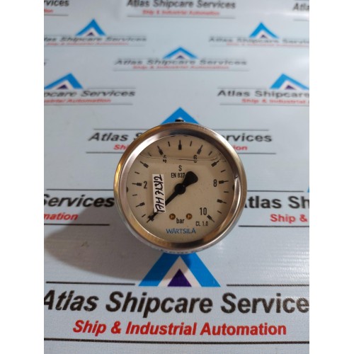 WARTSILA EN 837-1 PRESSURE GAUGE 0 TO 10 BAR