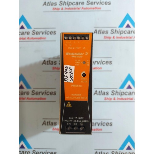 WEIDMULLER PRO ECO 120W 24V 5A DIN-RAIL POWER SUPPLY 1469480000