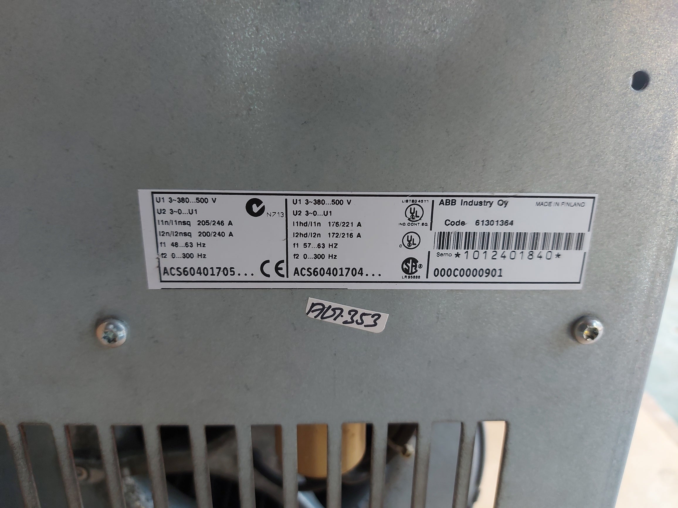 ABB ACS600 VFD ACS60401705/ACS60401704 000C0000901