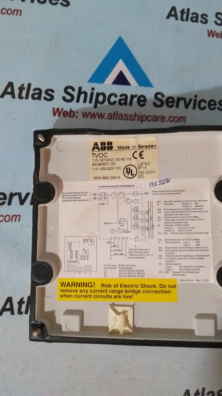 Abb TVOC Arc Guard System 1SFA 663 002-A