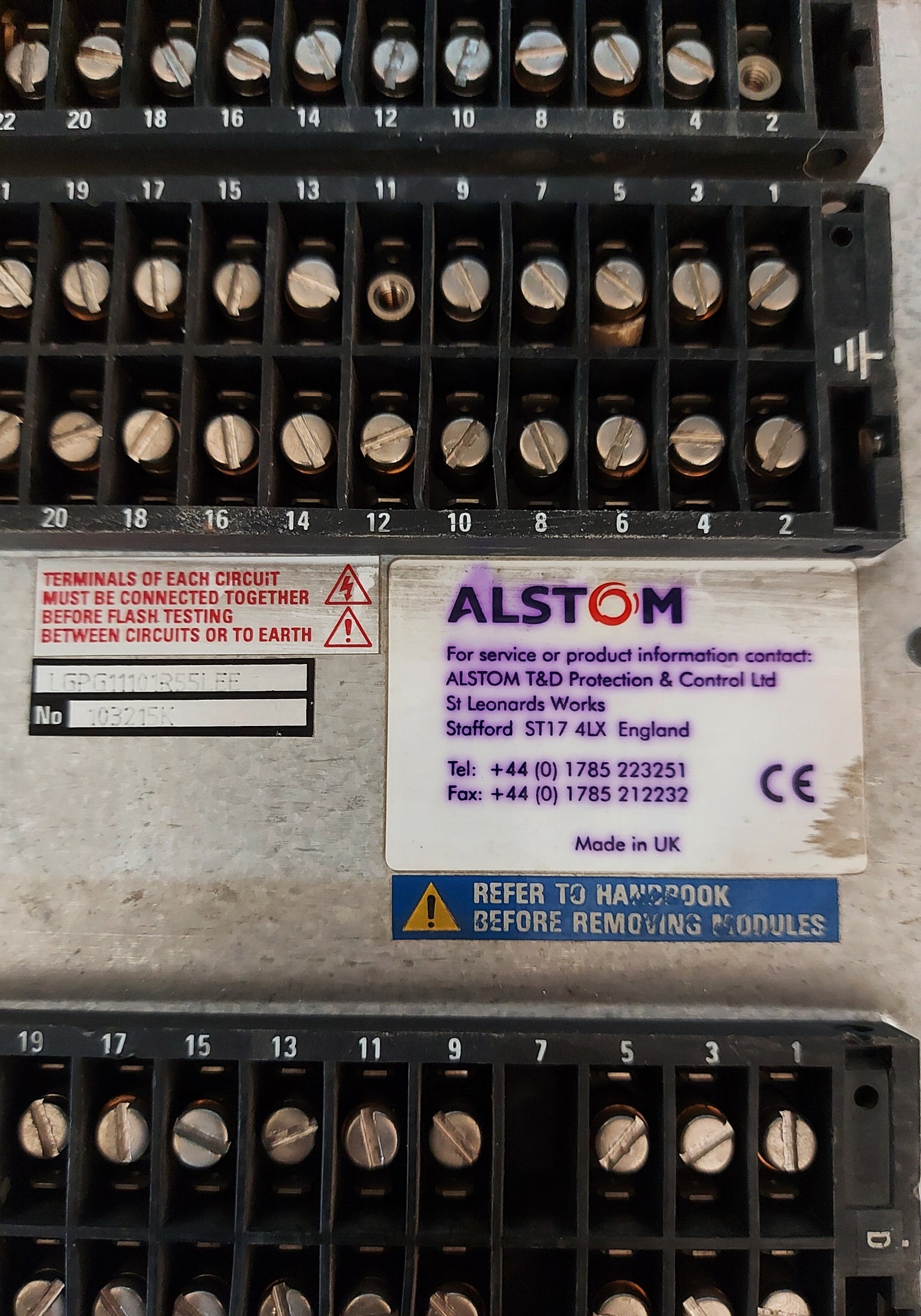 Alstom LGPG 111 LGPG11101R551 EE Digital Intrgrated Generator Protection Relay