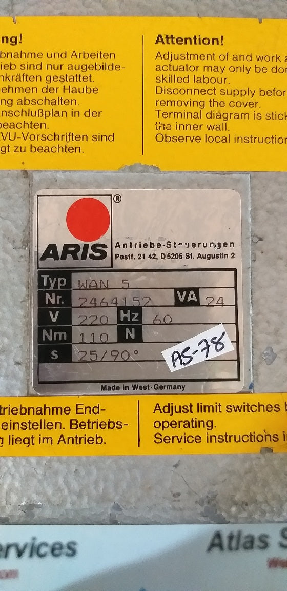 Aris WAN 5 Rotary And Part-Turn Actuator