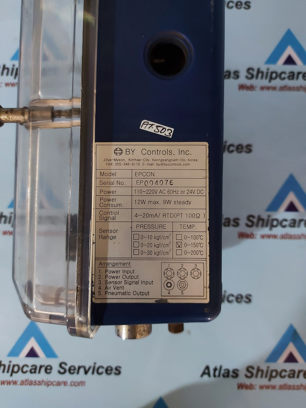 BY CONTROLS EPCON ELECTRO-PNEUMATIC CONTROLLER