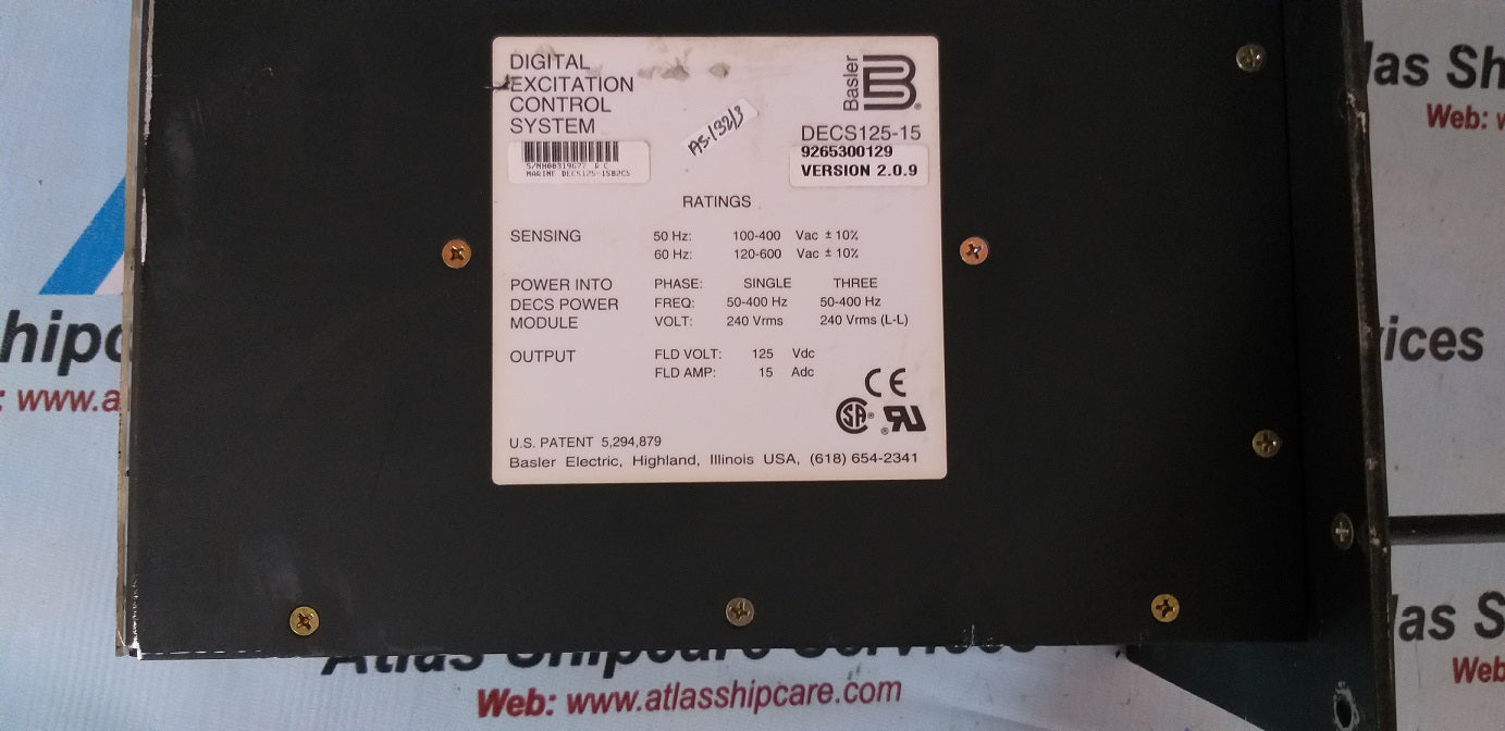 Basler DECS125-15 Digital Excitation Control System Version 2.0.9