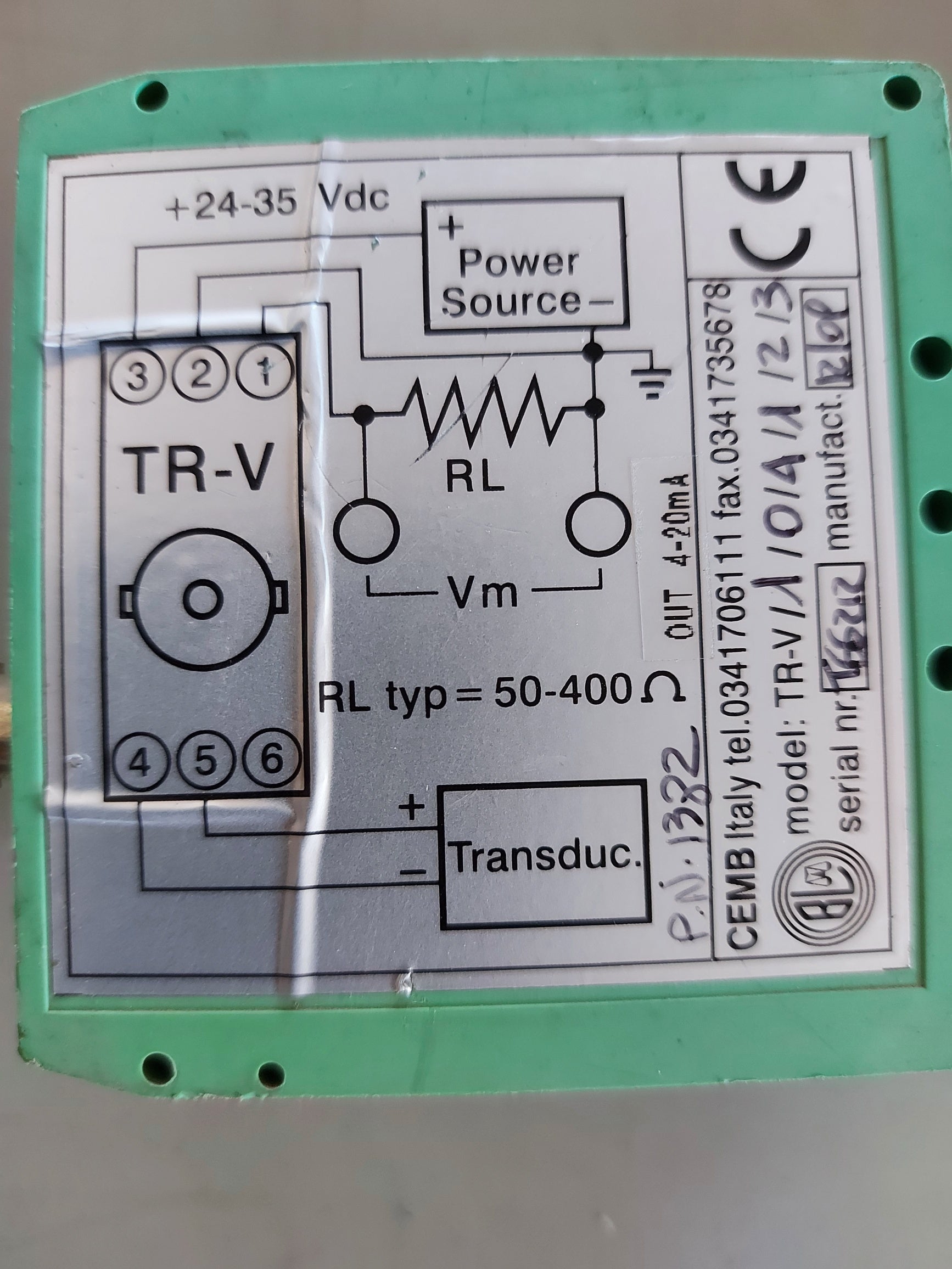 CEMB TR-V Vibration Monitoring