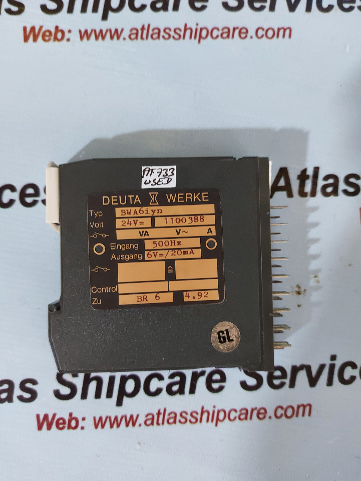 DEUTA WERKE BWA6IYN OUTPUT RELAY