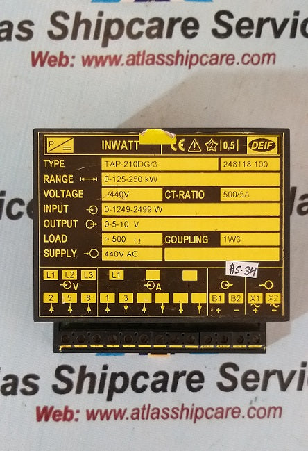 Deif TAP-210DG/3 Inwatt Transducer&nbsp;0-125-250 KW