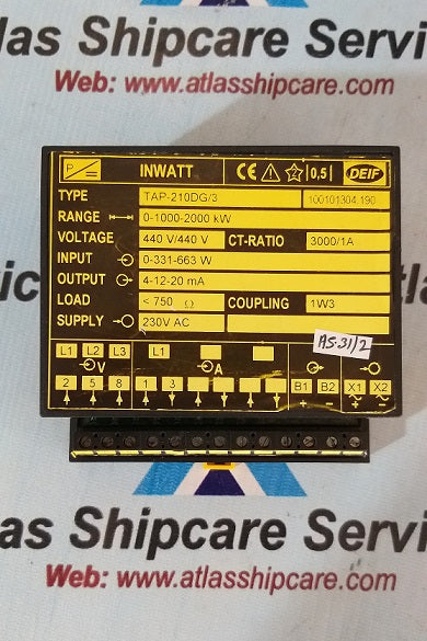 Deif TAP-210DG/3 Inwatt Transducer&nbsp;0-1000-2000 kW