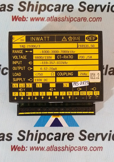 Deif TAQ-210DG/3 Inwatt Transducer&nbsp;-1000-3000-7000 kVAr