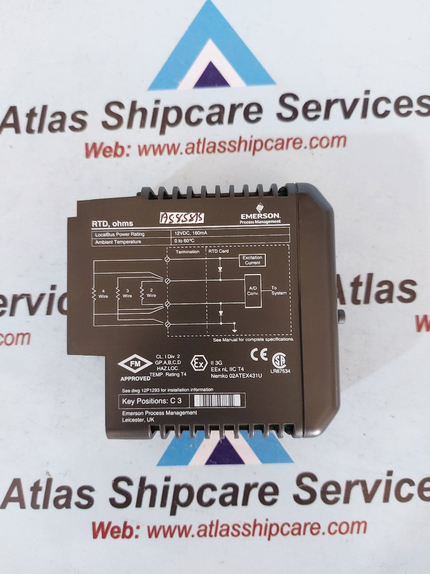 Emerson Deltav KJ3002X1-BF1 RTD Ohms Module