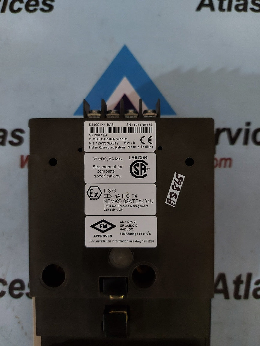 Fisher-Rosemount KJ4001X1-BA3 2 Wide Carrier W/Red