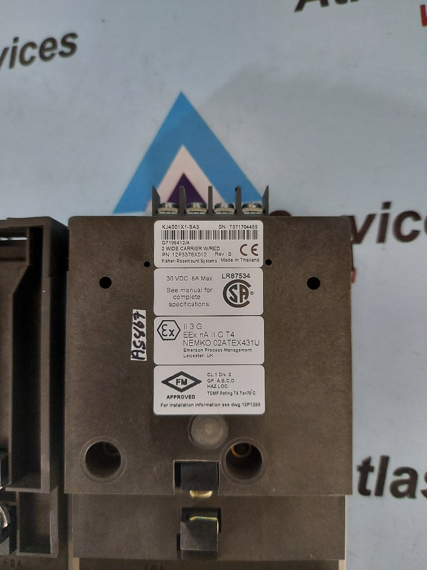 Fisher-Rosemount KJ4001X1-BA3 2 Wide Carrier W/Red