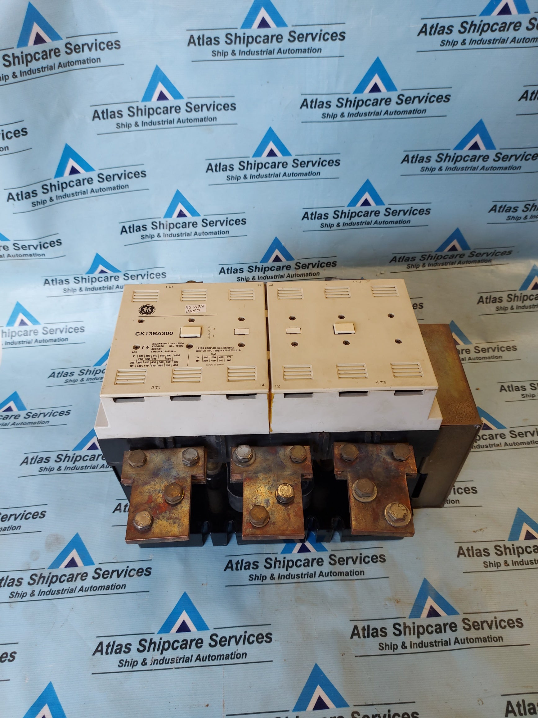 GE CK13BA300 CONTACTOR 1250A 600VAC 50/60Hz