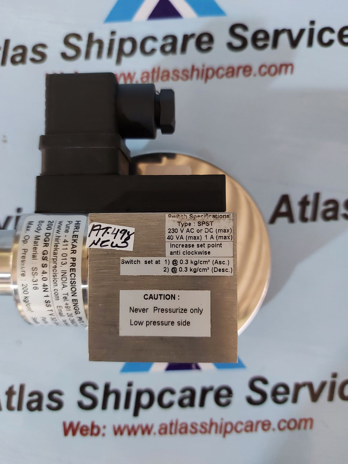 HIRLEKAR PRECISION SPST INCREASE SET POINT ANTI CLOCKWISE