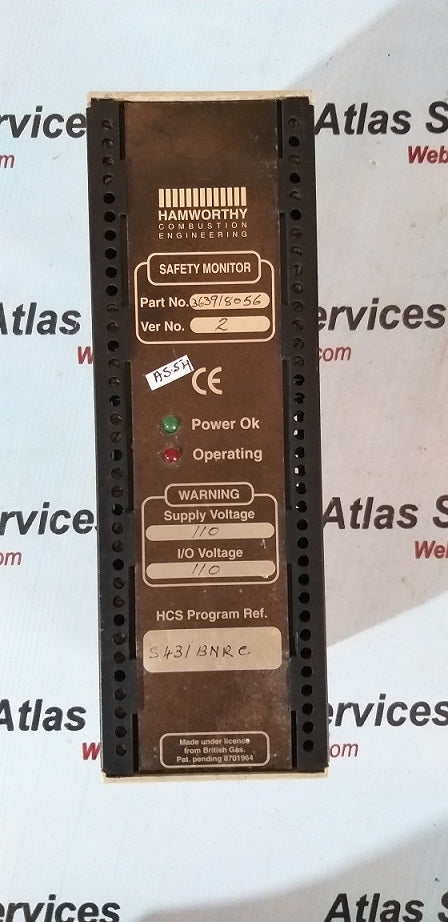 Hamworthy 363918056 Safety Monitor Ver.No 2