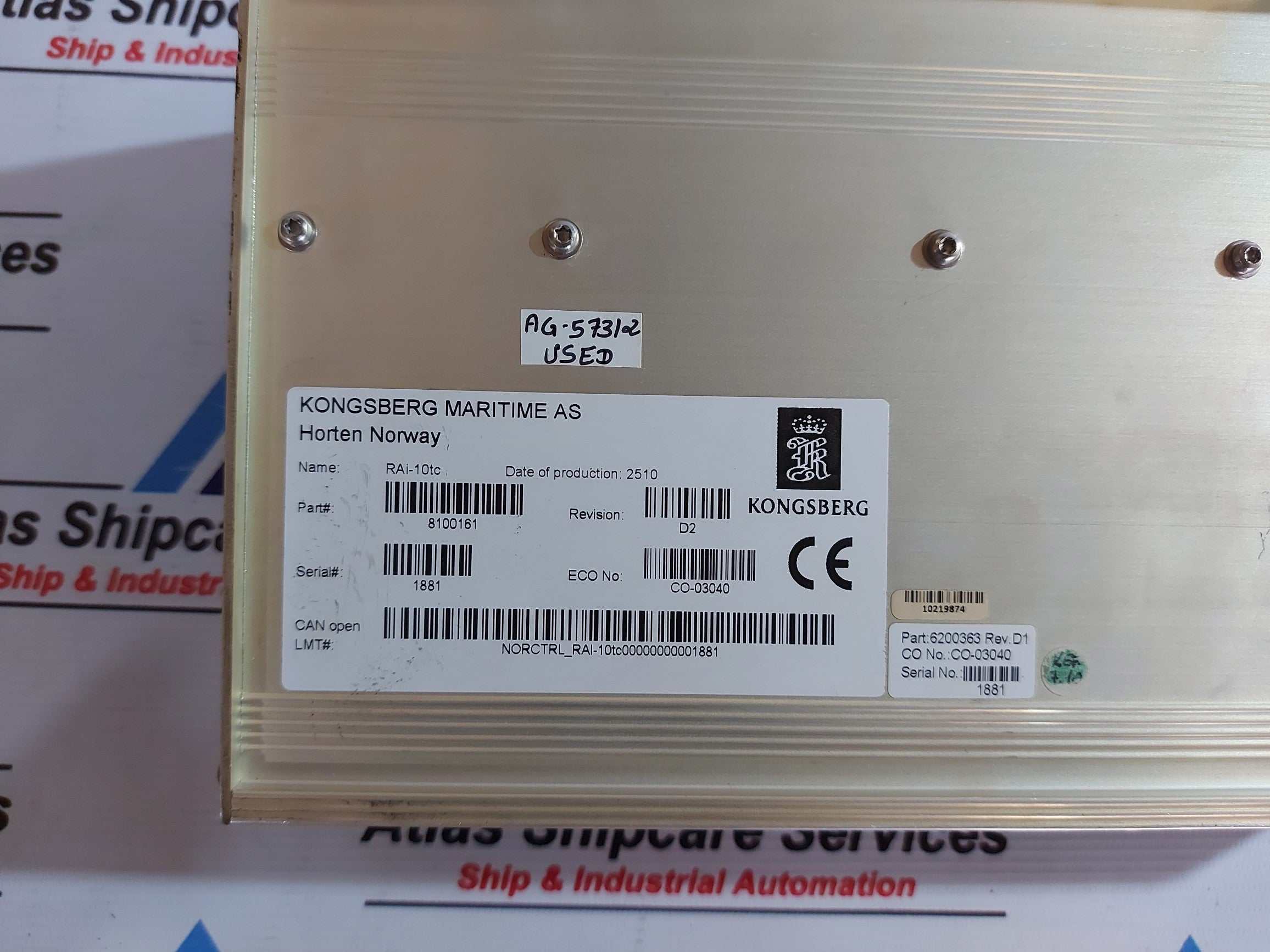 KONGSBERG RAi-10tc REMOTE ANALOG INPUT 8100161