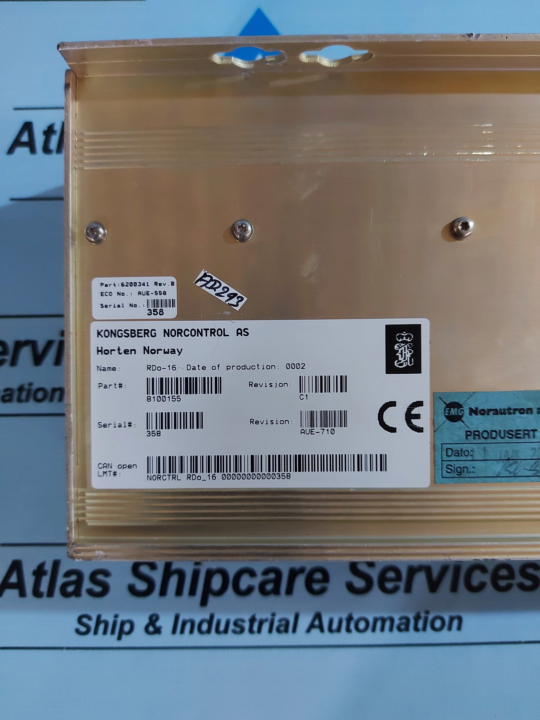 KONGSBERG RDo-16 8100155 REMOTE DIGITAL OUTPUT MODULE REV.C1