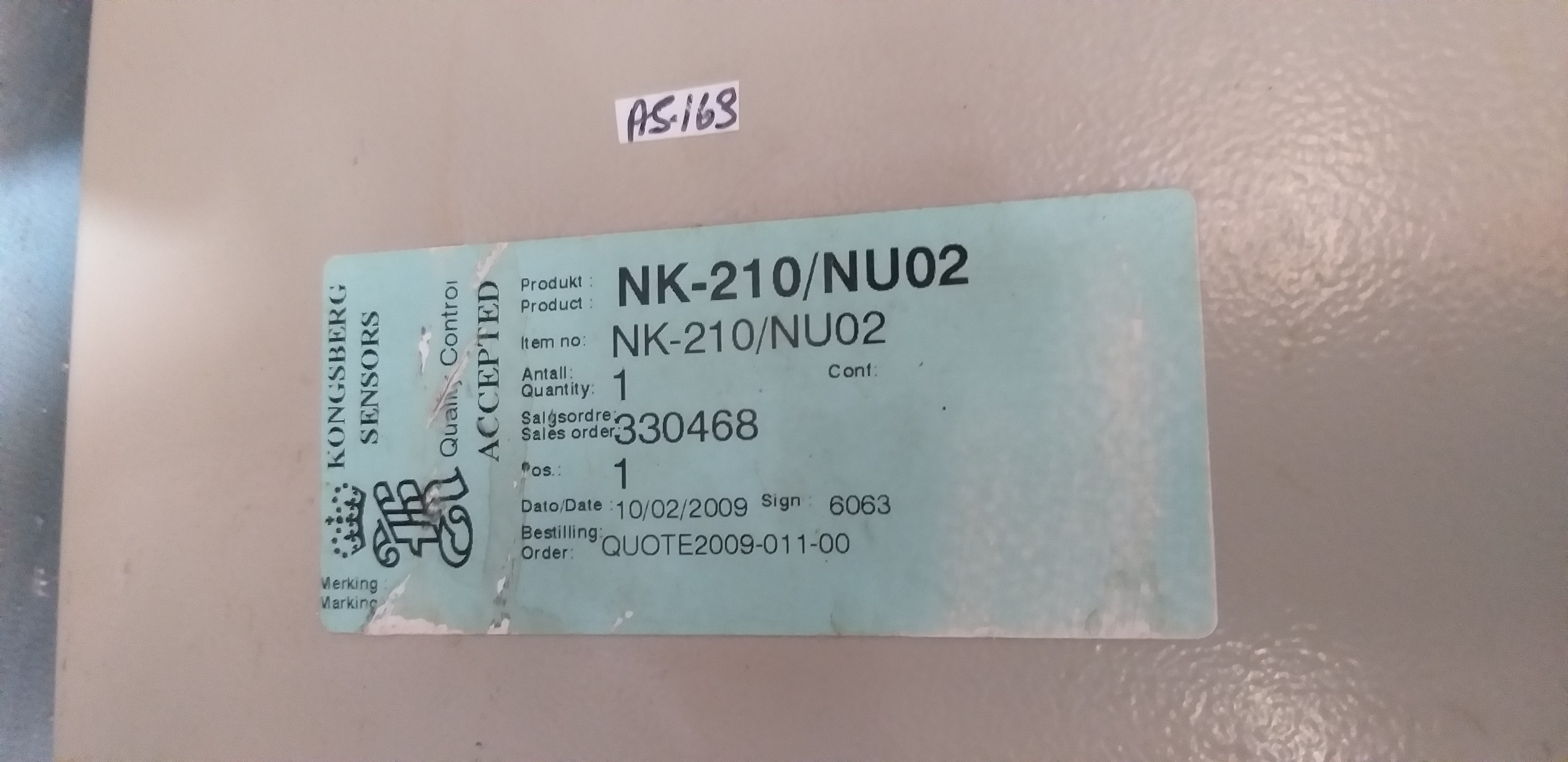 Kongsberg NK-210/NU02 Engine Control And Alarm System