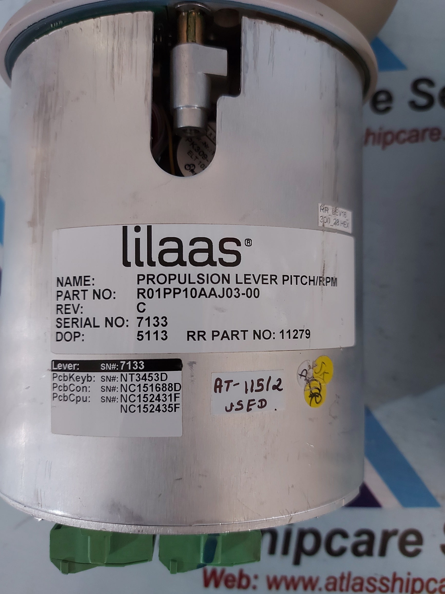 Lilaas R01PP10AAJ03-00 Propulsion Lever Pitch/Rpm