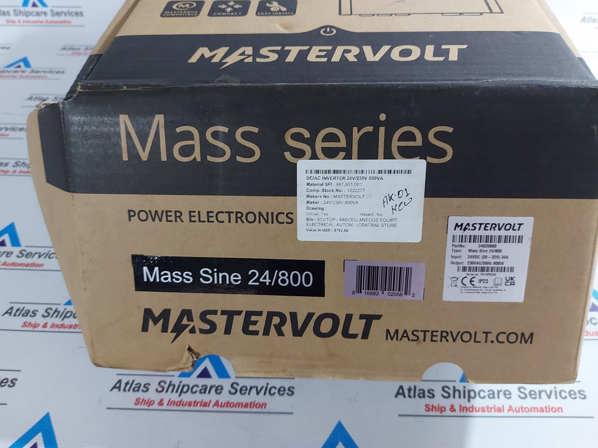 MASTERVOLT MASS 24/800 SINE WAVE INVERTER 24020800