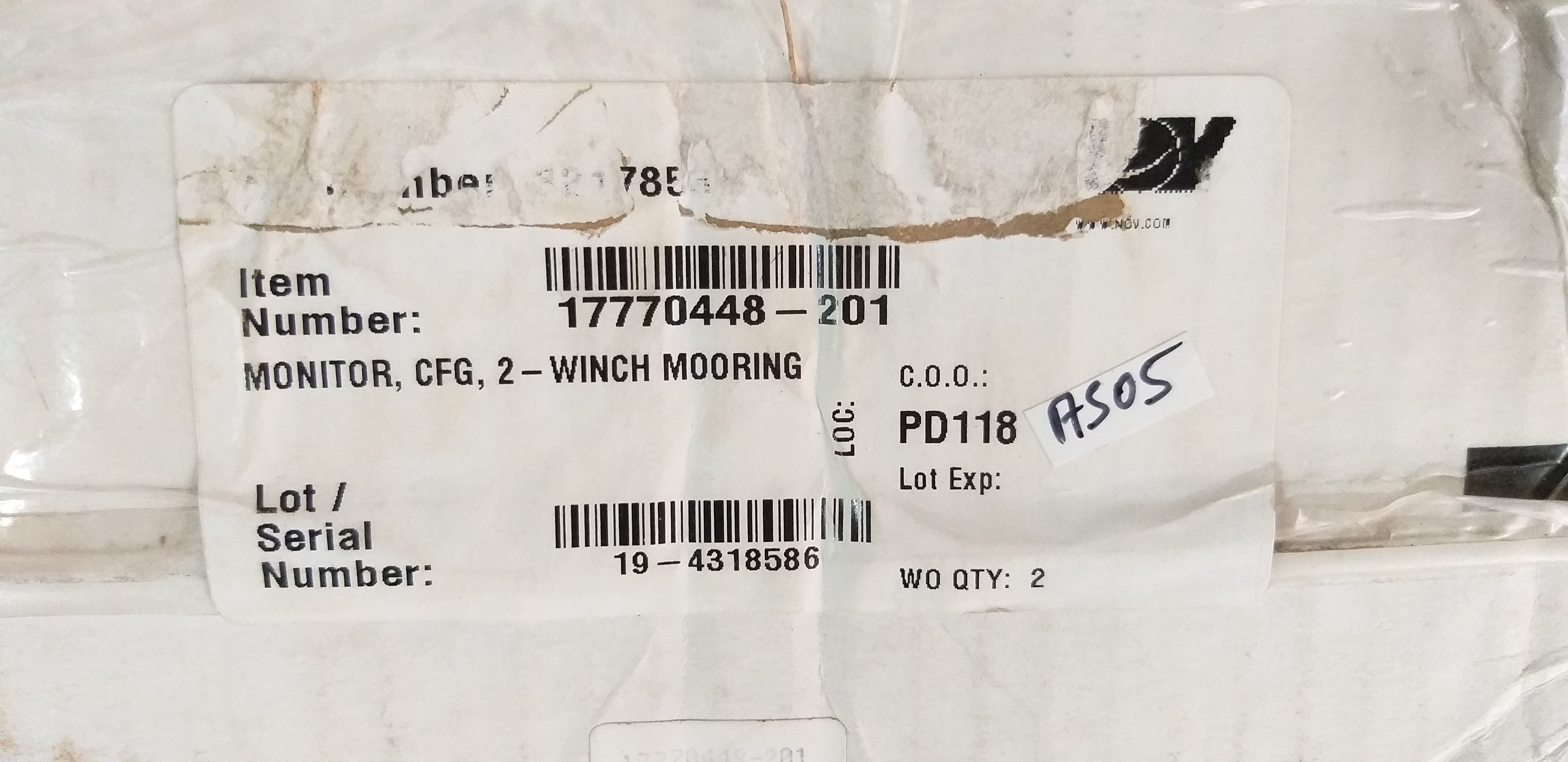 M/D Totco 17770448-201 Winch Monitoring&nbsp;