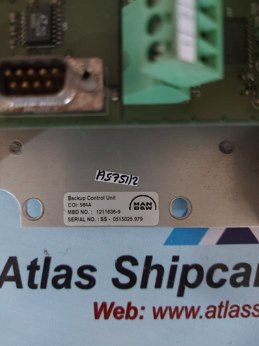 Man B&W 1211636-9 Backup Control Unit Rev.1.2