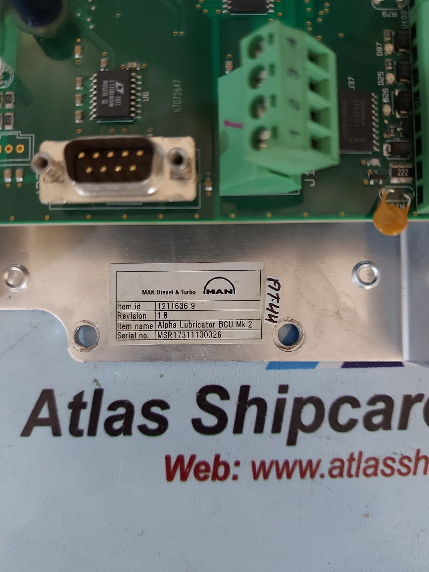 Man Diesel & Turbo 1211636-9 Alpha Lubricator BCU Mk-2 Rev1.8