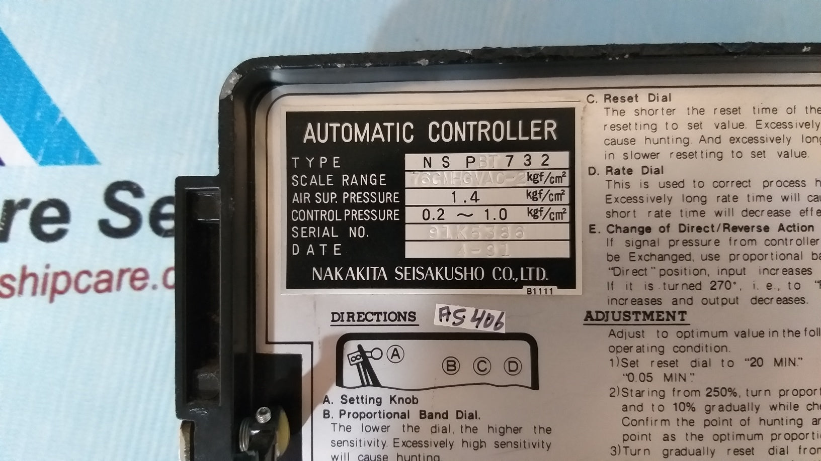 Nakakita Seisakusho NSPBT 732 Pressure Controller 76CMHGVAC-2 Kgf/Cm2