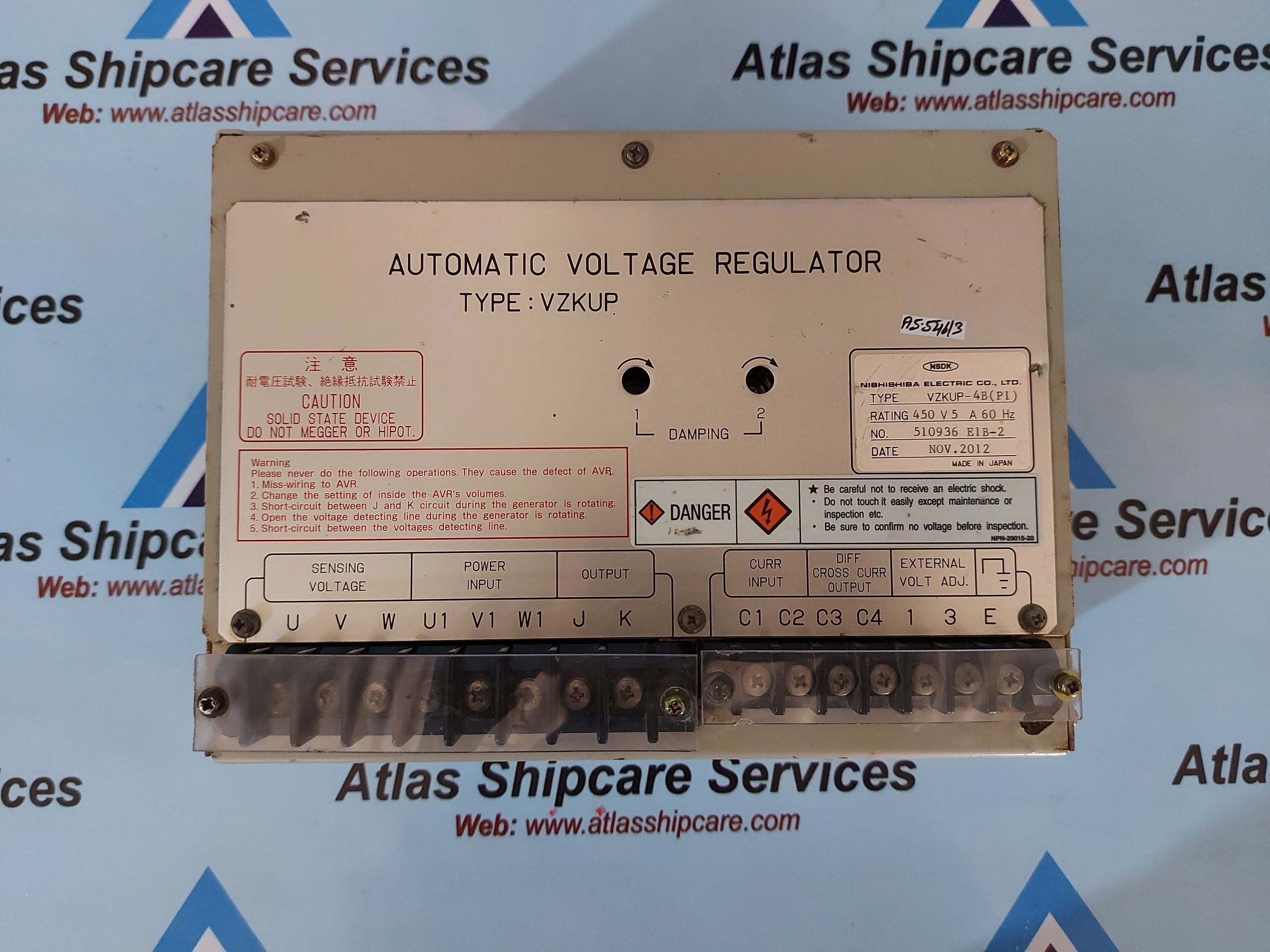 Nishishiba VZKUP-4B(P1) Automatic Voltage Regulator