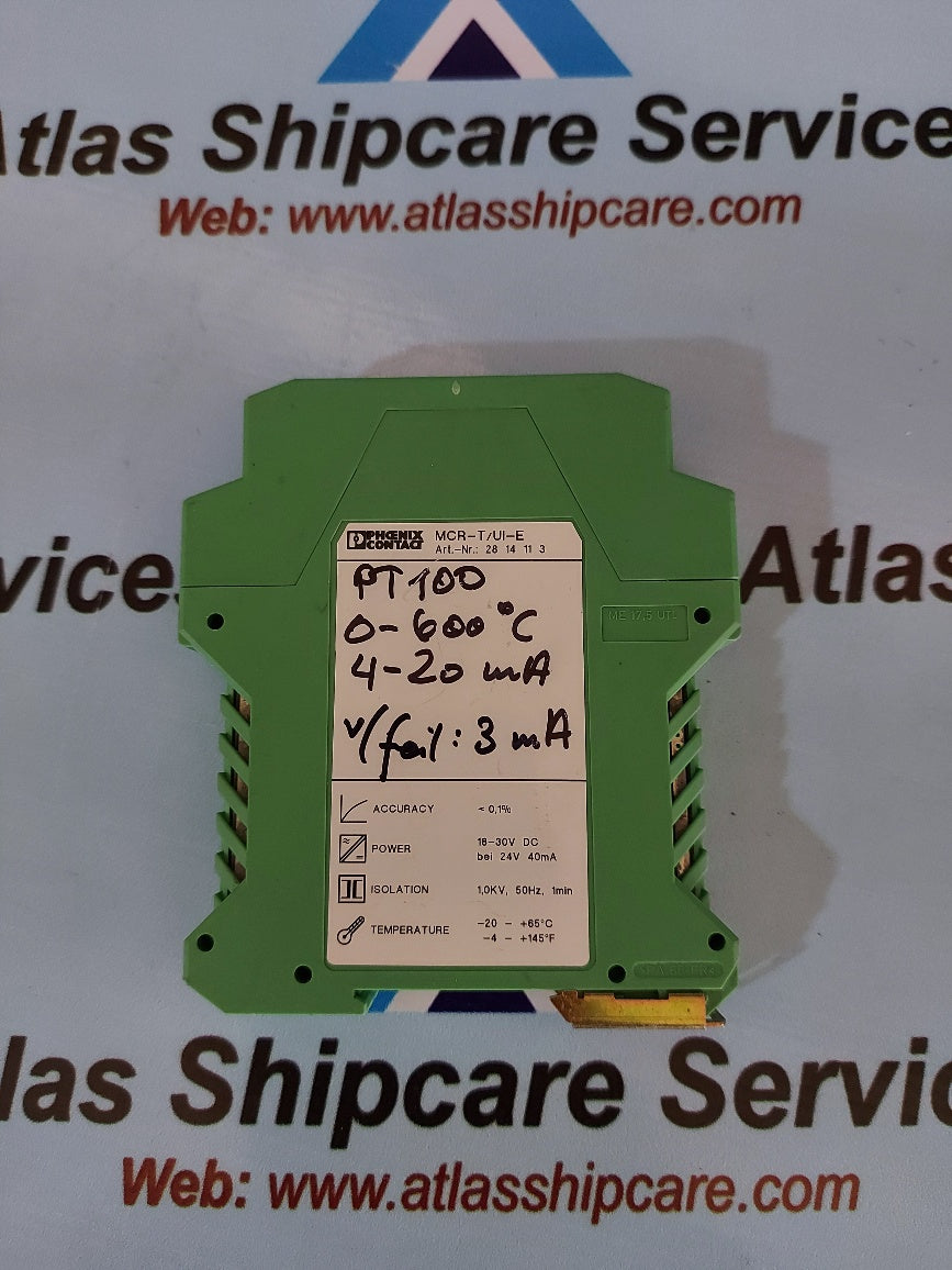 Phoenix Contact MCR-T/UI-E Temperature Measuring Transducer