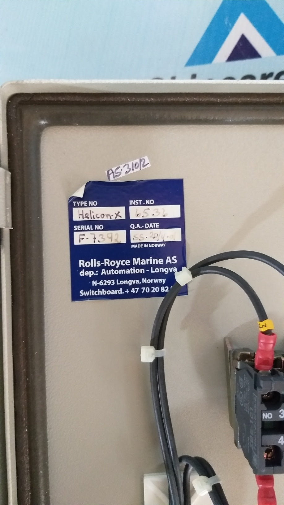 Rolls-Royce Remote Control System Node 20-Actuator Interface Pitch STBD Main Propulsion
