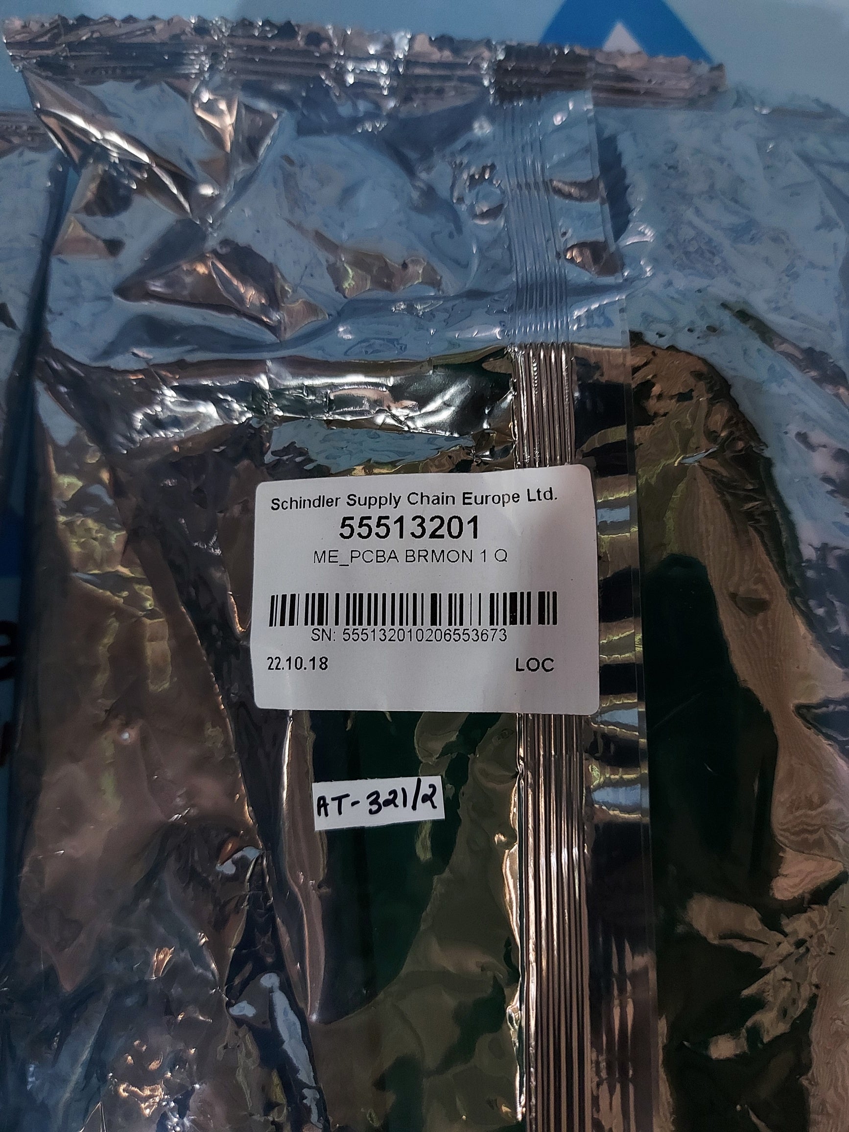 SCHINDLER BRMON 1.Q 55513201 ELEVATOR CONTROL BOARD